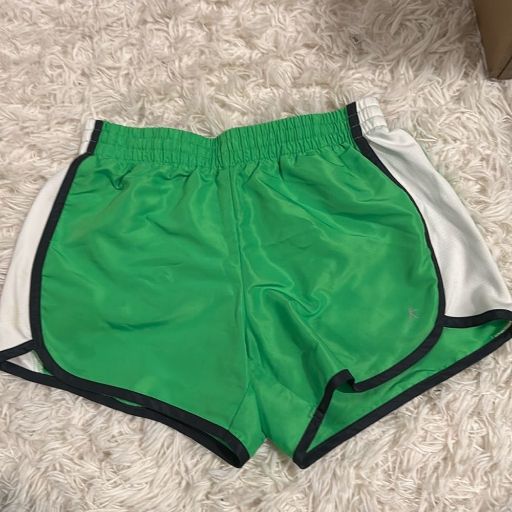 Green athletic shorts